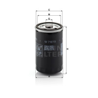 Фильтр масляный MANN-FILTER W 719/15